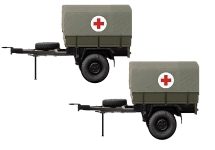 NPE NA88322 - H0 Anhänger Pritsche/Plane - Sankra (2 Stück)